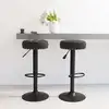 Image de Tabourets De Bar Lot De 2 Noir Velours Vidaxl