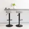 Image de Tabourets De Bar Lot De 2 Gris Velours Vidaxl