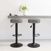 Image de Tabourets De Bar Lot De 2 Gris Foncé Velours Vidaxl