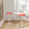 Image de Tabourets De Bar Lot De 2 Rouge Similicuir Vidaxl