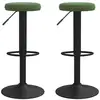 Image de Vidaxl tabourets de bar lot de 2 vert foncé velours