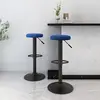 Image de Tabourets De Bar Lot De 2 Bleu Velours Vidaxl