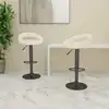 Image de Tabourets De Bar Lot De 2 Crème Velours Vidaxl