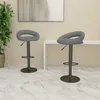 Image de Tabourets De Bar Lot De 2 Gris Clair Velours Vidaxl