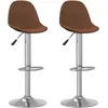 Image de Tabourets De Bar Lot De 2 Marron Tissu Vidaxl