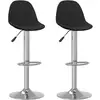 Image de Tabourets De Bar Lot De 2 Noir Tissu Vidaxl