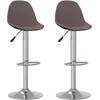 Image de Tabourets De Bar Lot De 2 Taupe Tissu Vidaxl