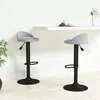 Image de Tabourets De Bar Lot De 2 Gris Clair Velours Vidaxl