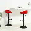 Image de Tabourets De Bar Lot De 2 Rouge Bordeaux Velours Vidaxl