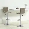 Image de Tabourets De Bar Lot De 2 Gris Clair Velours Vidaxl