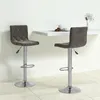Image de Tabourets De Bar Lot De 2 Gris Foncé Velours Vidaxl