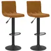 Image de Vidaxl tabourets de bar lot de 2 marron velours