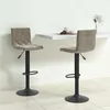 Image de Tabourets De Bar Lot De 2 Gris Clair Velours Vidaxl