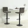 Image de Tabourets De Bar Lot De 2 Gris Foncé Velours Vidaxl