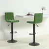 Image de Tabourets De Bar Lot De 2 Vert Foncé Velours Vidaxl