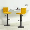 Image de Tabourets De Bar Lot De 2 Jaune Moutarde Velours Vidaxl