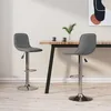 Image de Tabourets De Bar Lot De 2 Gris Clair Tissu Vidaxl