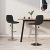 Image de Tabourets De Bar Lot De 2 Noir Tissu Vidaxl