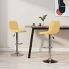 Image de Tabourets De Bar Lot De 2 Jaune Tissu Vidaxl