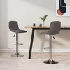 Image de Tabourets De Bar Lot De 2 Taupe Tissu Vidaxl