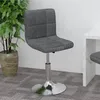 Image de Tabouret De Bar Pivotant Gris Foncé Tissu Vidaxl