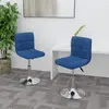 Image de Chaises Pivotantes À Manger Lot De 2 Bleu Tissu Vidaxl