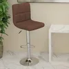 Image de Tabouret De Bar Marron Tissu Vidaxl