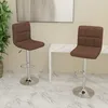 Image de Tabourets De Bar Lot De 2 Marron Tissu Vidaxl