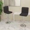 Image de Tabourets De Bar Lot De 2 Noir Tissu Vidaxl