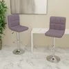 Image de Tabourets De Bar Lot De 2 Taupe Tissu Vidaxl