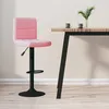 Image de Tabouret De Bar Rose Velours Vidaxl