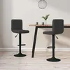 Image de Tabourets De Bar Lot De 2 Noir Velours Vidaxl