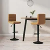 Image de Tabourets De Bar Lot De 2 Marron Velours Vidaxl