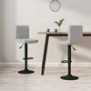 Image de Tabourets De Bar Lot De 2 Gris Clair Velours Vidaxl