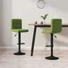 Image de Tabourets De Bar Lot De 2 Vert Clair Velours Vidaxl