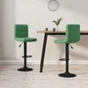 Image de Tabourets De Bar Lot De 2 Vert Foncé Velours Vidaxl