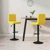 Image de Tabourets De Bar Lot De 2 Jaune Moutarde Velours Vidaxl