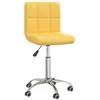 Image de Chaise Pivotante De Bureau Jaune Moutarde Tissu Vidaxl