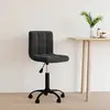 Image de Chaise Pivotante De Bureau Noir Velours Vidaxl