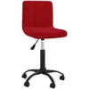 Image de Chaise Pivotante De Bureau Rouge Bordeaux Velours Vidaxl