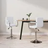 Image de Chaises Pivotantes À Manger Lot De 2 Blanc Similicuir Vidaxl