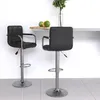 Image de Tabourets De Bar Lot De 2 Noir Similicuir Vidaxl
