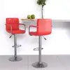 Image de Tabourets De Bar Lot De 2 Rouge Similicuir Vidaxl