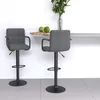 Image de Tabourets De Bar Lot De 2 Gris Clair Tissu Vidaxl