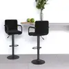 Image de Tabourets De Bar Lot De 2 Noir Tissu Vidaxl