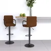 Image de Tabourets De Bar Lot De 2 Marron Velours Vidaxl