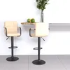 Image de Tabourets De Bar Lot De 2 Crème Velours Vidaxl