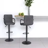Image de Tabourets De Bar Lot De 2 Gris Foncé Velours Vidaxl