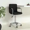 Image de Chaise Pivotante De Bureau Noir Tissu Vidaxl