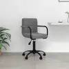 Image de Chaise Pivotante De Bureau Gris Foncé Velours Vidaxl